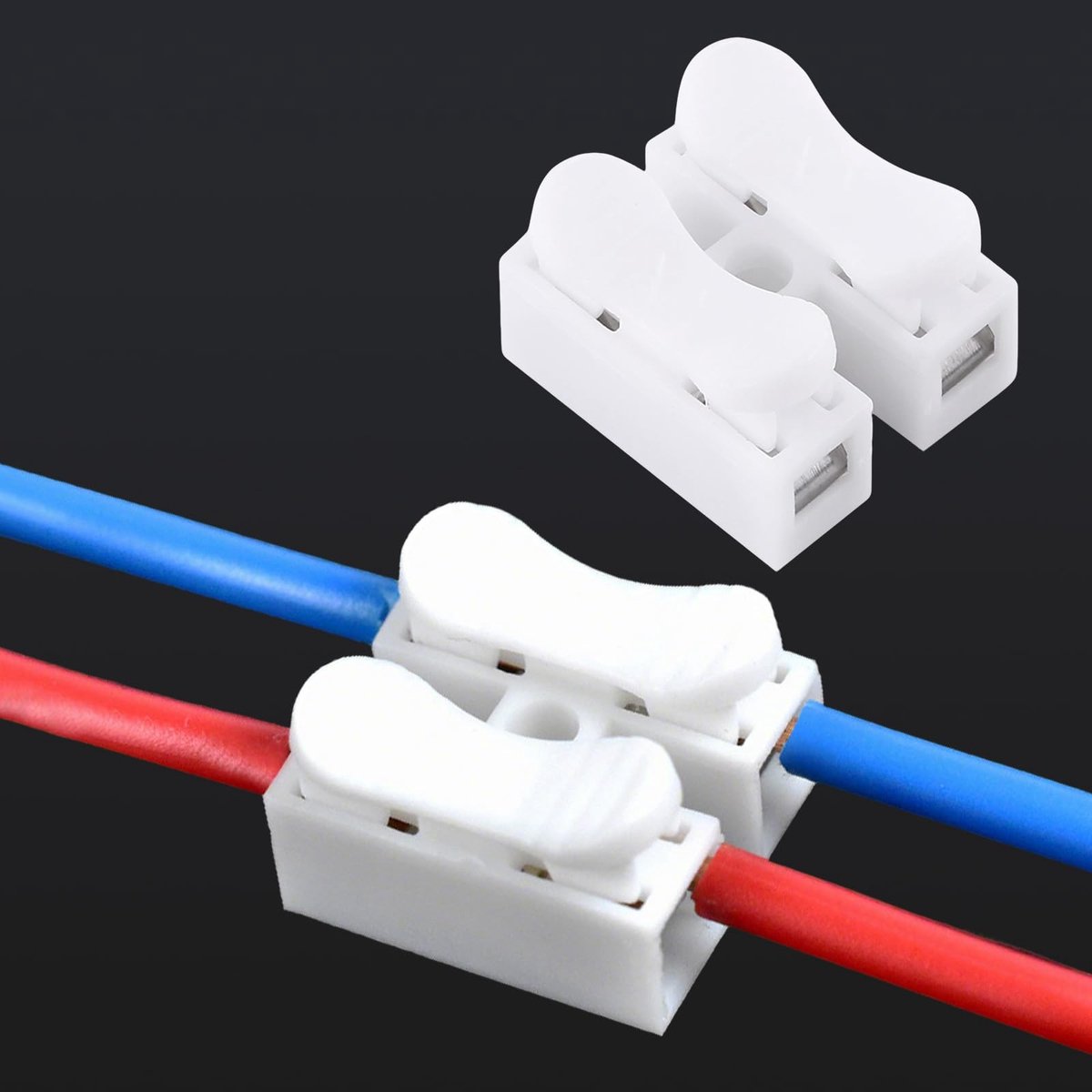 aladdien - Draadconnectoren - 100 Stuks 10A 220V - Veilig en Betrouwbaar - Push-Quick Verbinding - Elektrische Installatie - Geschikt voor Diverse T..