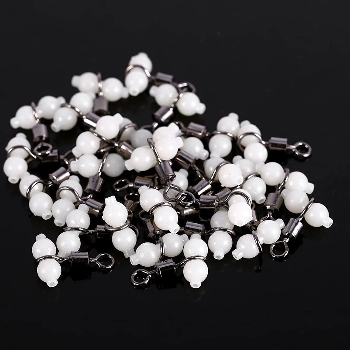 Allecto - Luminous Fishing Swivels - Triple Rolling Swivels - Sterk en duurzaam - 30 stuks - Koppelingen voor vissers - Geschikt voor zoet- en zout..