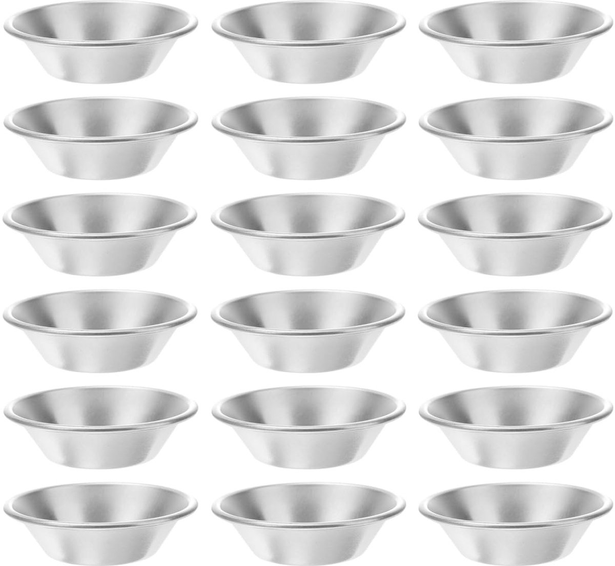 VT Goods - Eiertaart Mallen - Mini Taart Pannen - Ovenbestendig - Zilver - Muffin Bakken Cups - Perfect voor Desserts - 25 Stuks