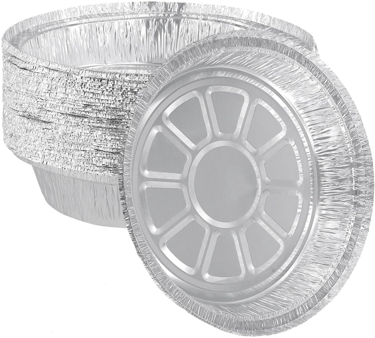 aladdien - Aluminium Foil Trays - 60 Stuks - Ideaal voor Bakken en Roosteren - 23 cm - Duurzaam en Stevig - Geschikt voor Taarten en Salades - Prakt..