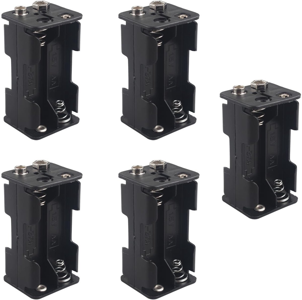 Allecto - AA Batterijhouder - Dubbelzijdige Opslag - Geschikt voor 4x AA Batterijen - Handig voor Thuisgebruik - Batterijen Organizer - Ideaal voor...