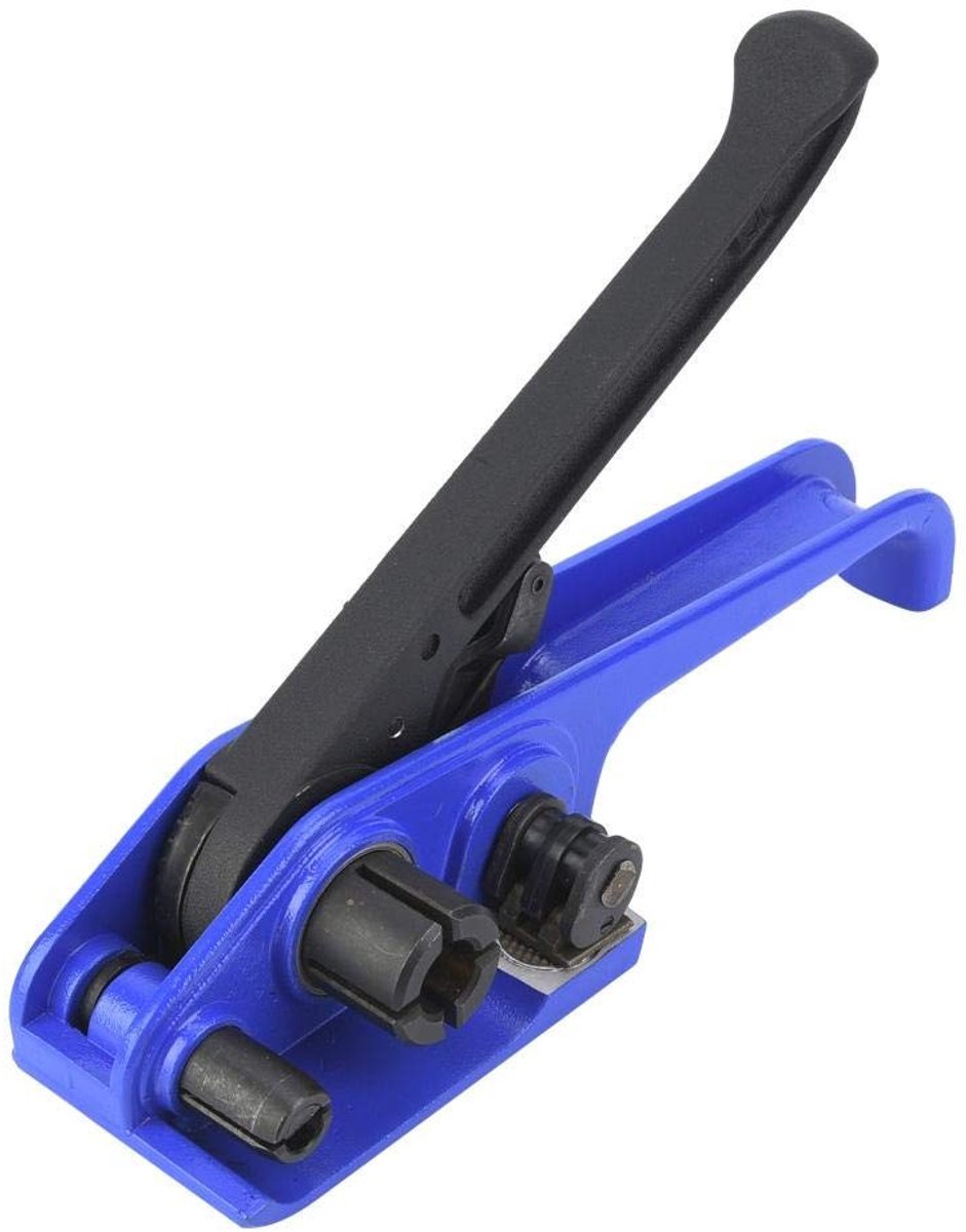 Allecto - Bandspanner voor Omsnoeringsband - Handbediend Gereedschap - Blauw - Hoogwaardige Foliesnijder - Handmatige Bandspanner - Geschikt voor P...
