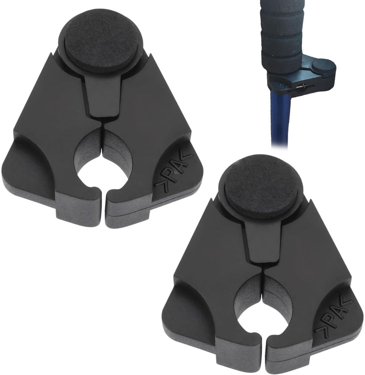 Allecto - Stokhouders - 2 Stuks - Eenvoudige Opslag en Bevestiging - Ideaal voor Wandelen - Duurzaam en Lichtgewicht - Geschikt voor Buitenactivite..