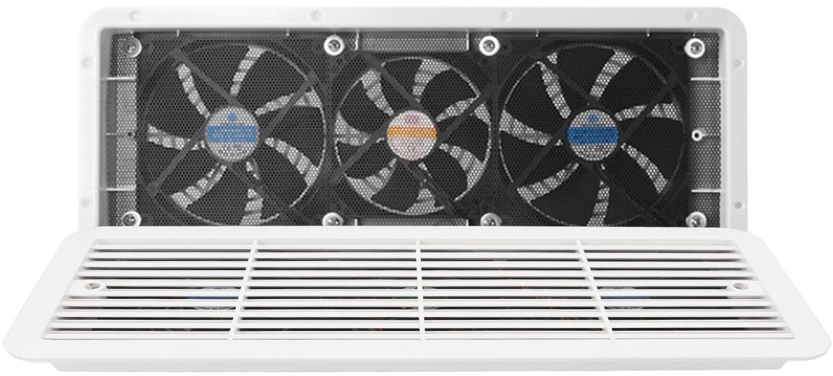 Allecto - 12V RV Koelkast Ventilatie - Stil - Compact formaat - Koelventilator - Ideaal voor campers - Geschikt voor doucheruimtes, keukens en mee