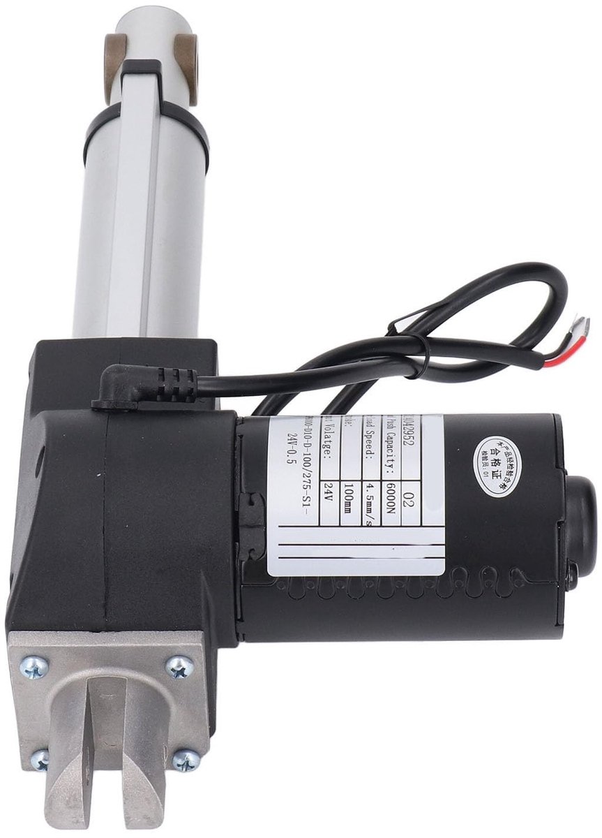 Allecto - Elektrische actuator - 24V motor - 6000N duwkracht - 100 mm slag - 4.5 mm/s snelheid - Perfect voor automatisering - Betrouwbaar en krachtig