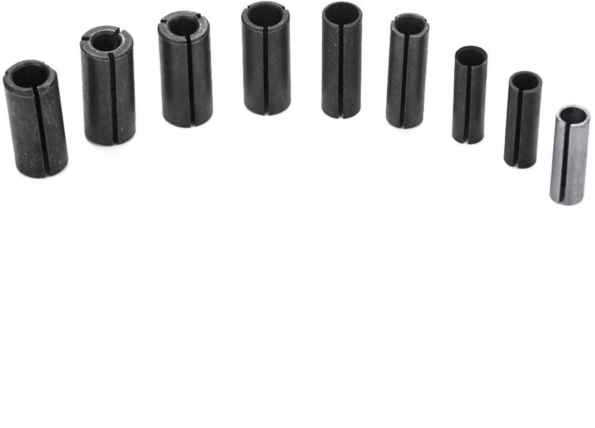 SPHProducts - Spantang Driver Adapter - Router Converter - 9 Stuks - Graveren Bit Houder - Perfect voor Draaibank - Voor Graveren
