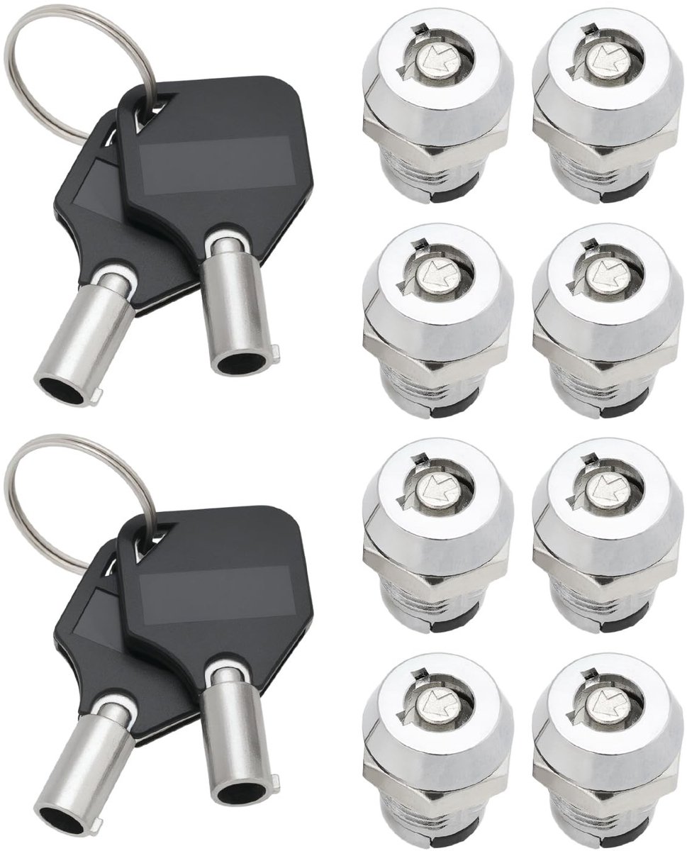 Allecto - Sleutel Operated Schakelaar - Elektronische Schakelaar - 4 Stks - 12mm - On-Off Drukknop Schakelaar - Geschikt voor Paneelmontage - 12mm