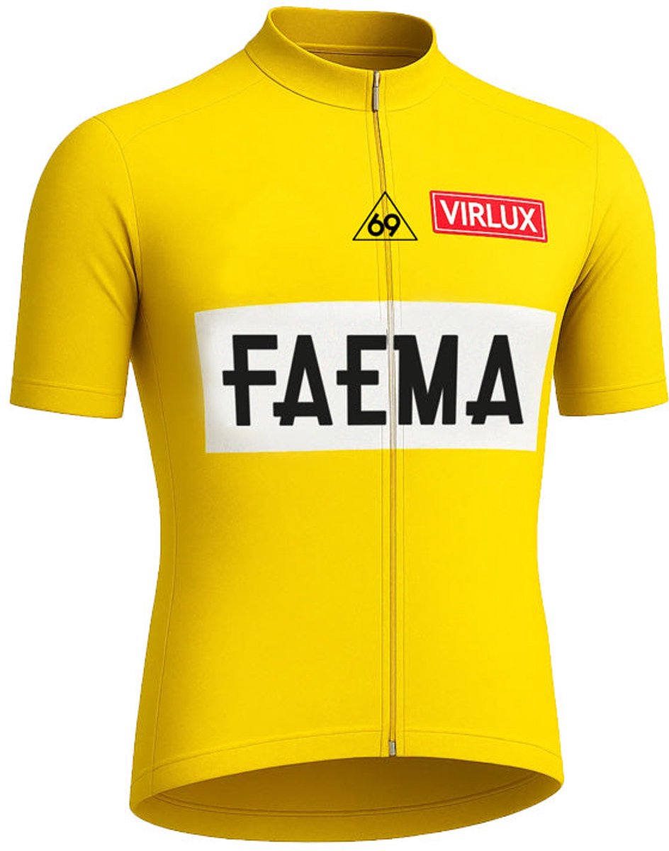Retro Wielershirt Faema - Gele trui 1969 Gruppo Sportivo - M