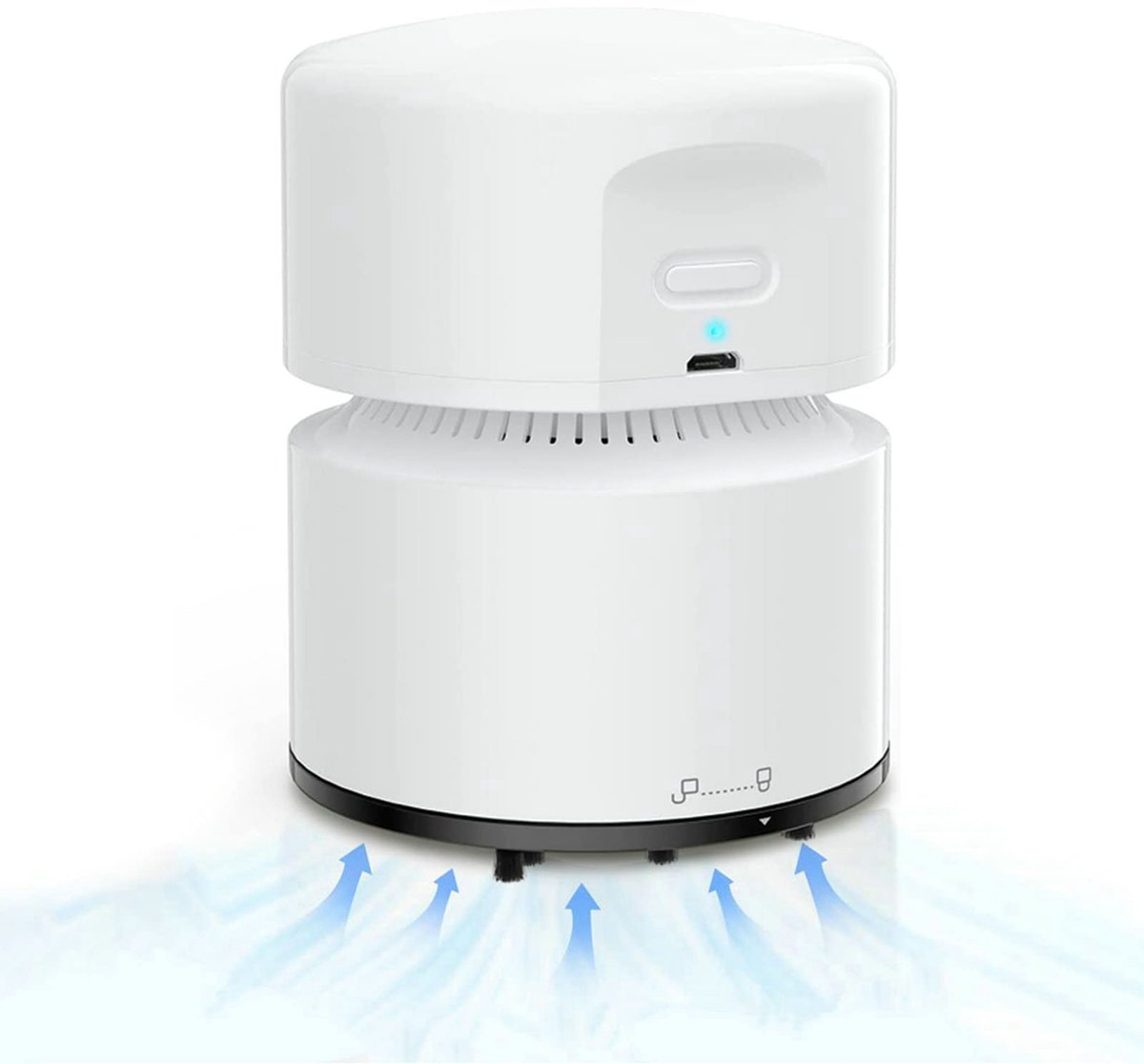 Mini Tafelstofzuiger Draadloos – USB Oplaadbaar tot 120 Minuten – 2 Zuigstanden – Roterend Design – Voor Bureau, School, Kantoor en Thuis