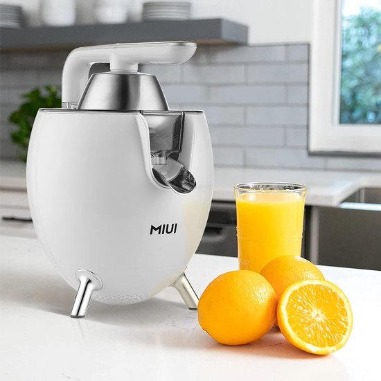 Allero Citruspers - Citroenpers - Juicer - Sinaasappel Centrifuge - Roestvrijstaal - Wit - 400 ML - Stille Motor - Opzetstukken van Merkloos — afbeelding 3