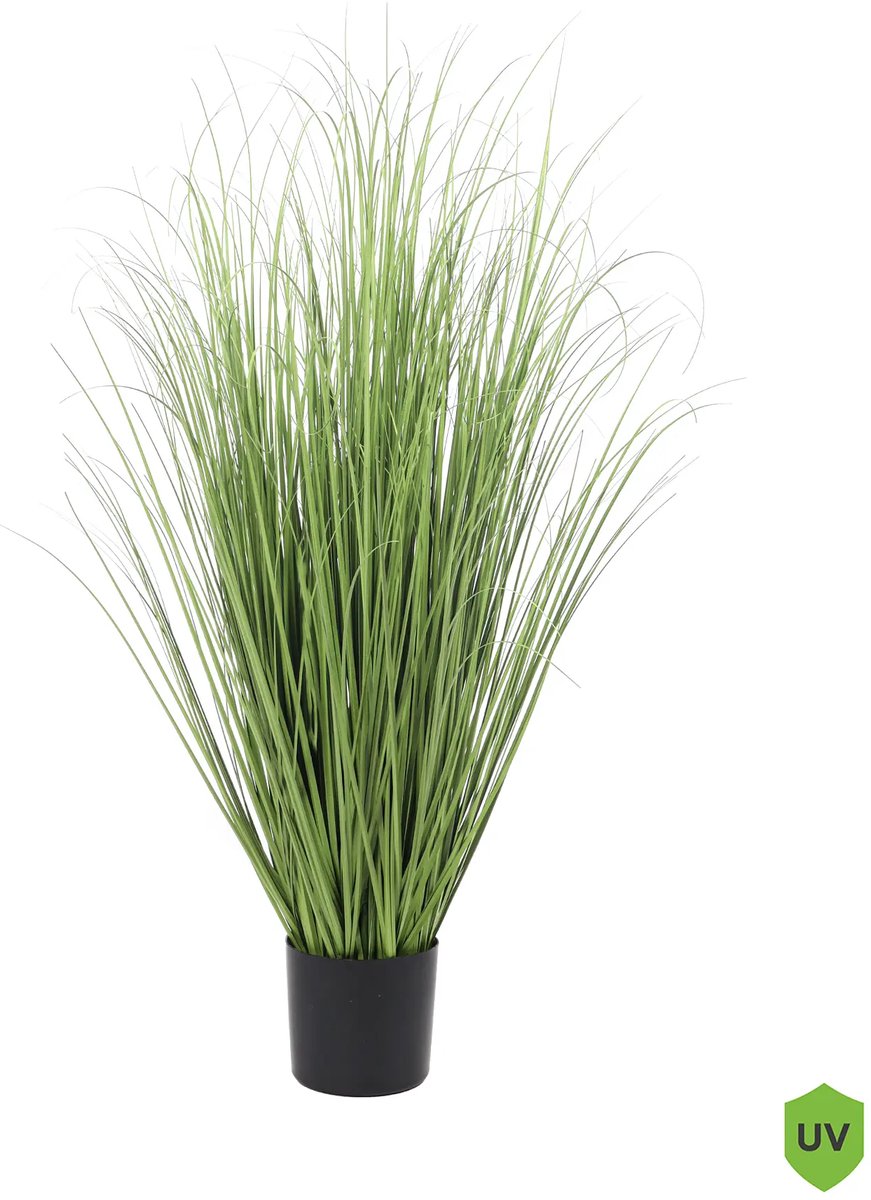 Kunstplant Gras 90cm | UV – Nep Siergras in Pot – Kunst grasplant voor Buiten – Onderhoudsvrije Decoratie plant