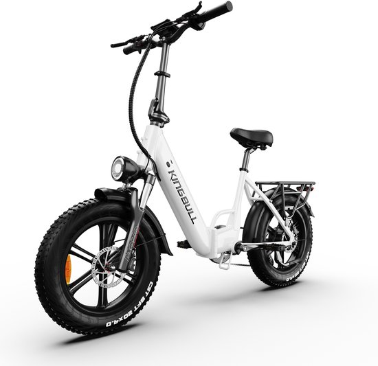Maxtron Literider 2.0 Opvouwbare Elektrische Fiets–648Wh Accu - 20×4.0 Inch Fatbike Banden–Actieradius tot 90 km–Voor- en Achter Hydraulische Schijfremmen–MOZO Aluminium Verende Voorvork met Lock-out– Elektrische Stadsfiets –Max. Belasting 180 kg–Wit van Maxtron — afbeelding 2