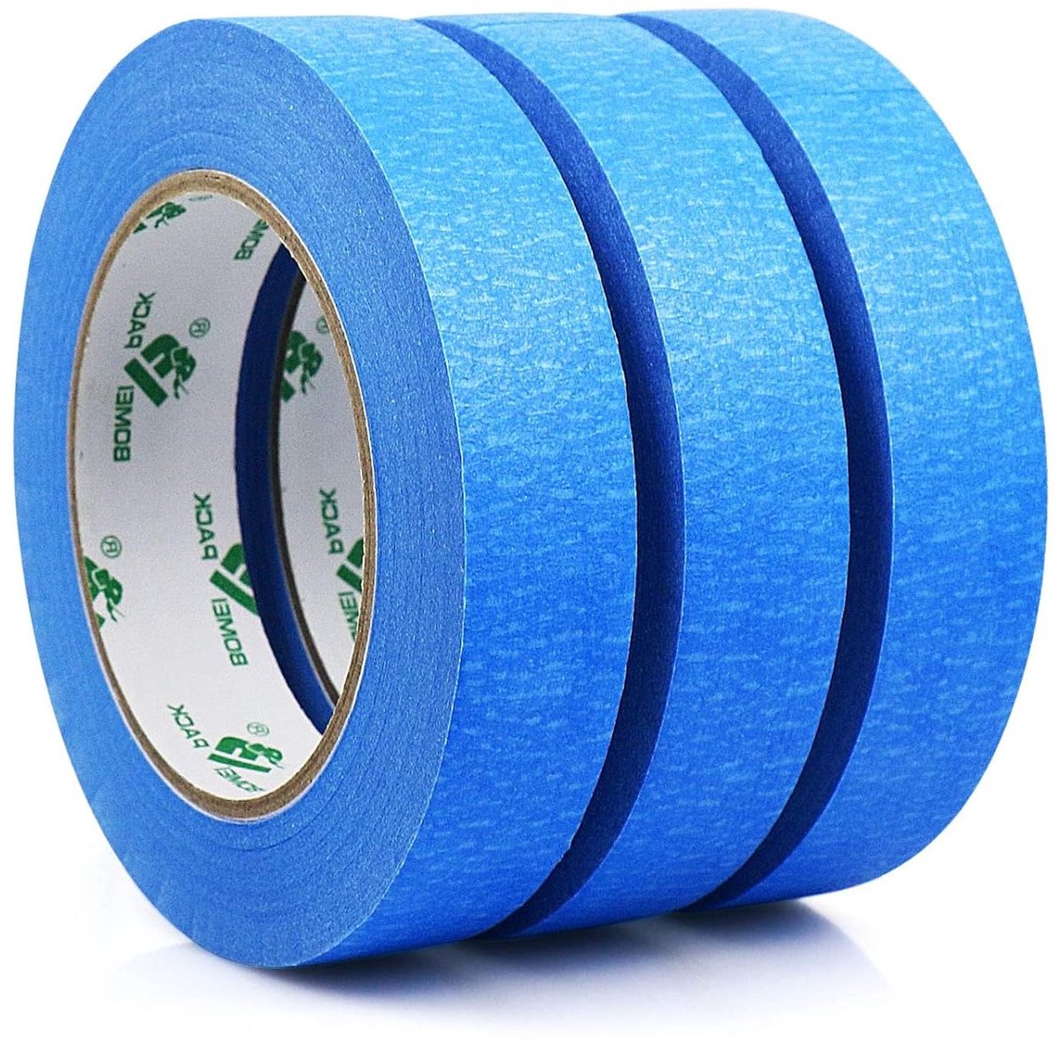 Premium Blauw Schilderstape 24 mm x 50 m - Crepe Papier Tape voor Schilderen, Klussen en DIY - UV-bestendig en Restvrij