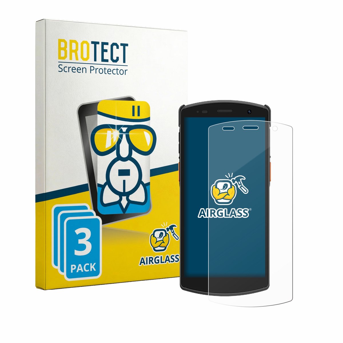 Screenprotector 3 Stuks voor Urovo CT58S Beschermglas transparant