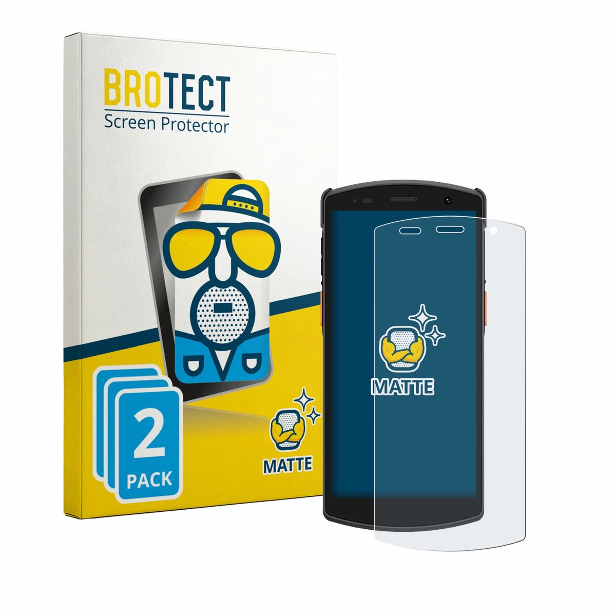BROTECT - Screenprotector voor Urovo CT58S - Folie Beschermfolie matte 2 Stuks