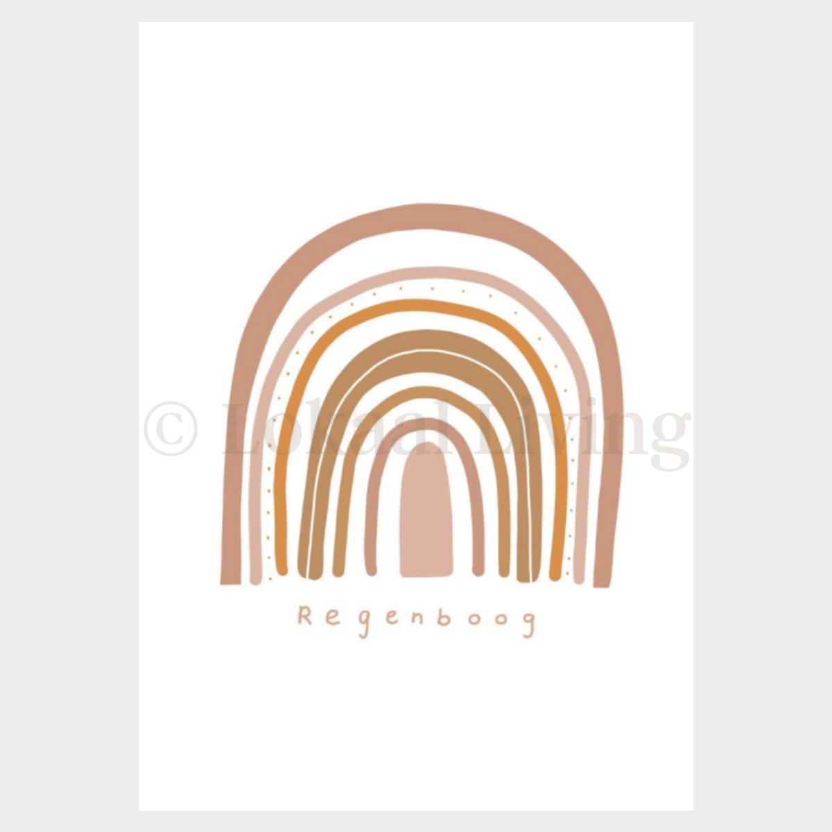 Lokaal Living a4 poster - regenboog