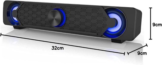 SNJY® Soundbar - USB Computerluidspreker - TV Speaker - Home Cinema - Gaming - 10 W - Zwart van Merkloos — afbeelding 5