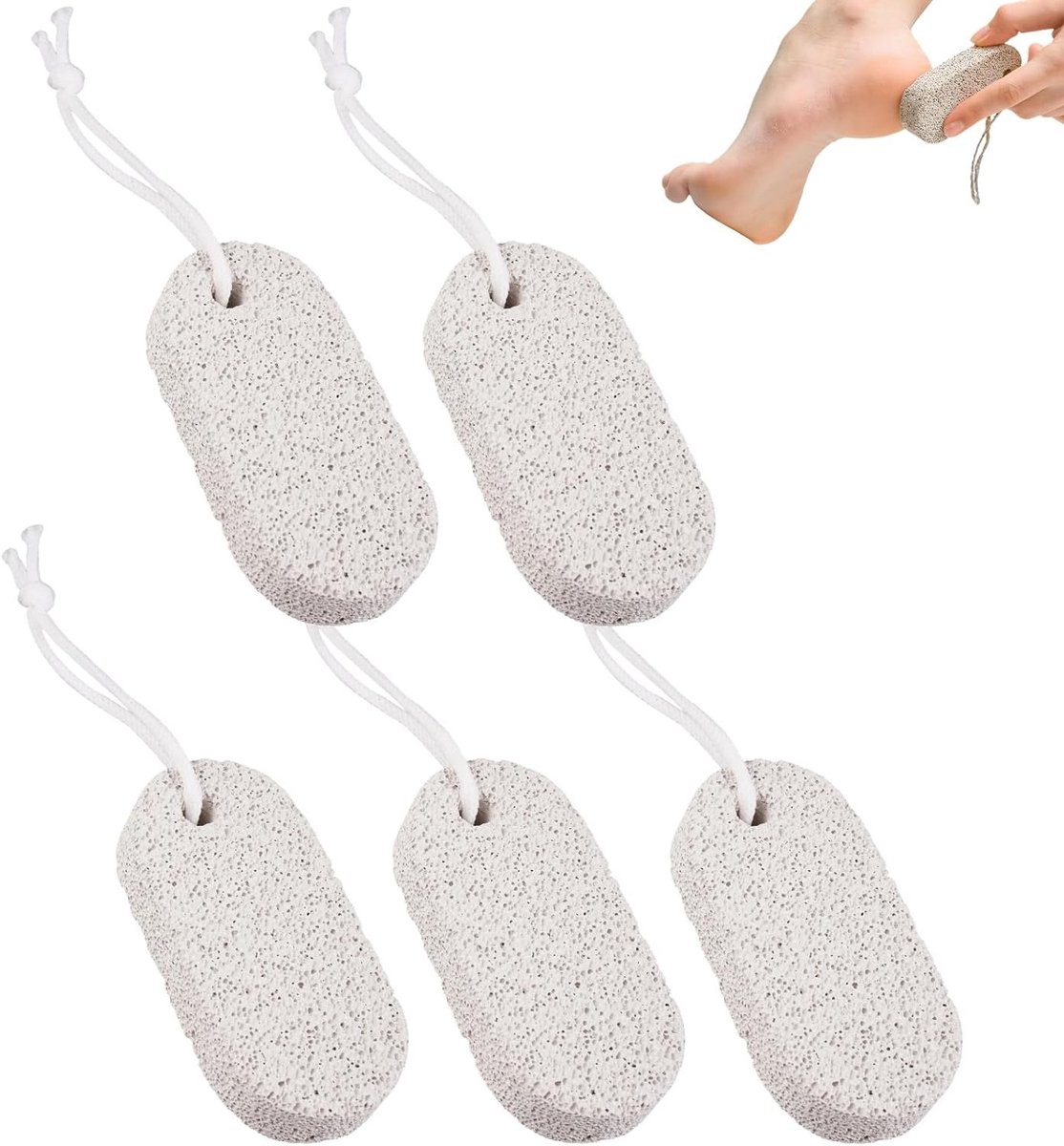 Voetverzorging met Pumice Stone, 9 x 4.5 cm, voor het Verwijderen van Eelt en Harde Huid op Voeten en Handen