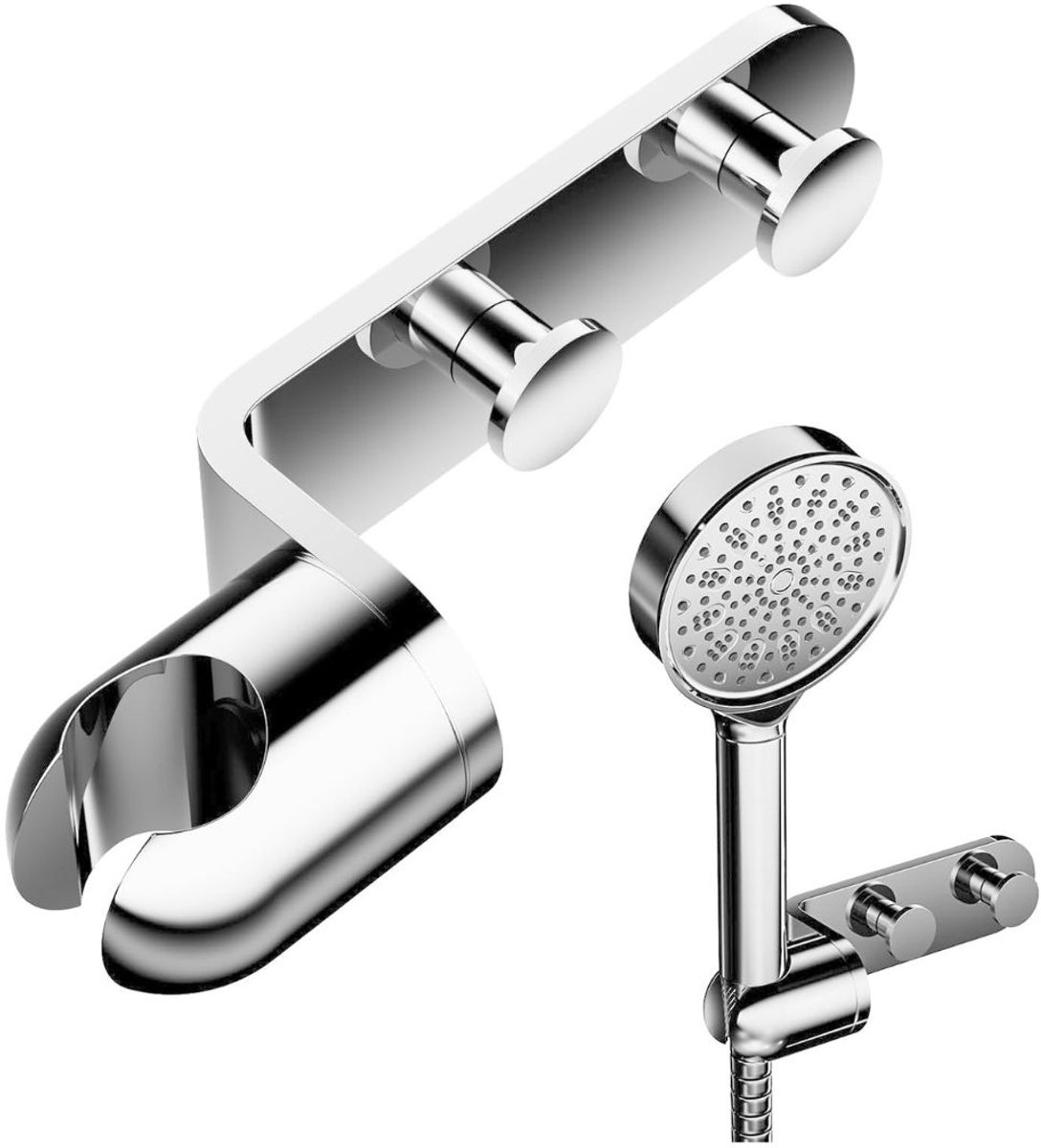 CLGP® Telescopisch Doucherek - Doucherek Zonder te Boren - Zilver