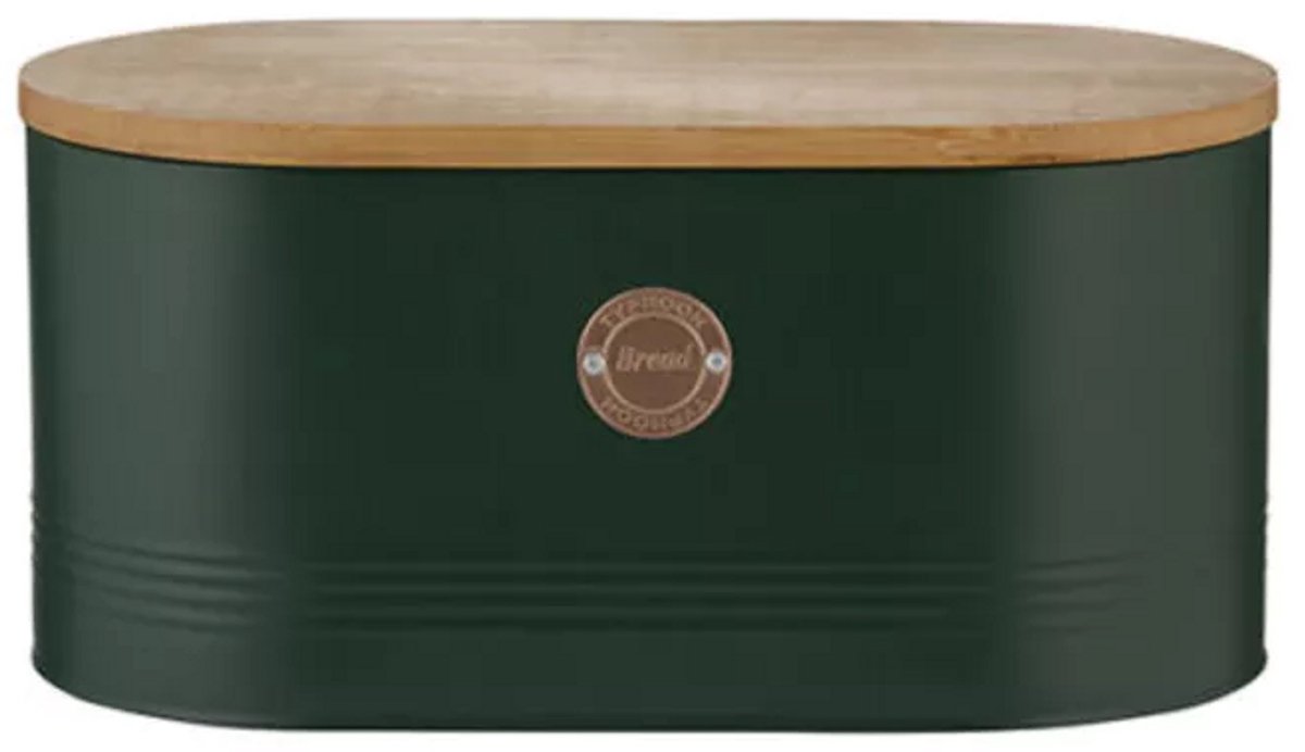 Typhoon Living Green Broodtrommel Uit Carbonstaal Donkergroen 34X18X20Cm
