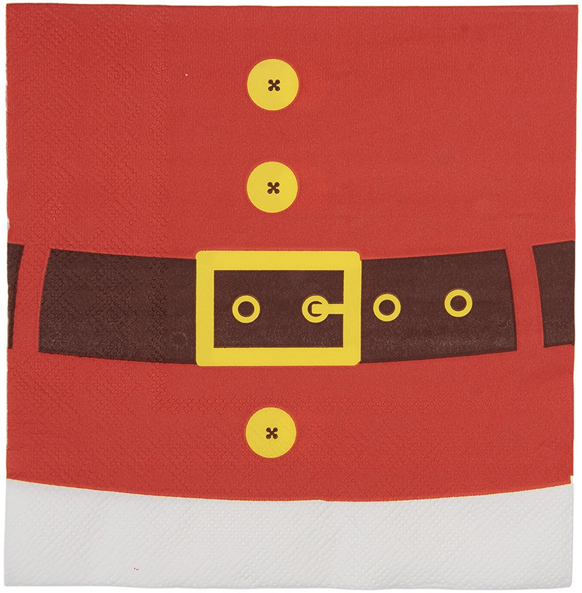 Clayre & Eef Servetten Papier Set van 20 33x33 cm Rood Papier