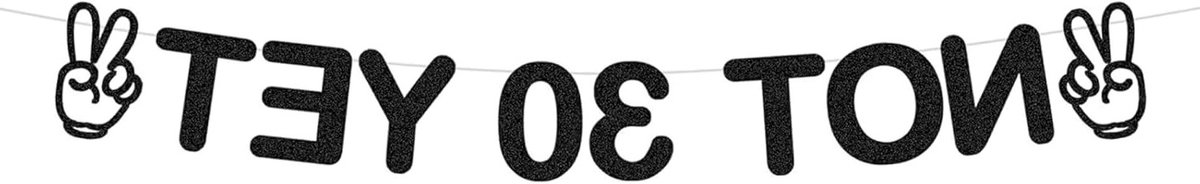 Verjaardagsbanner voor 29e verjaardag, decoratie voor laatste jaar van de 20's, feestelijke versiering voor mannen en vrouwen