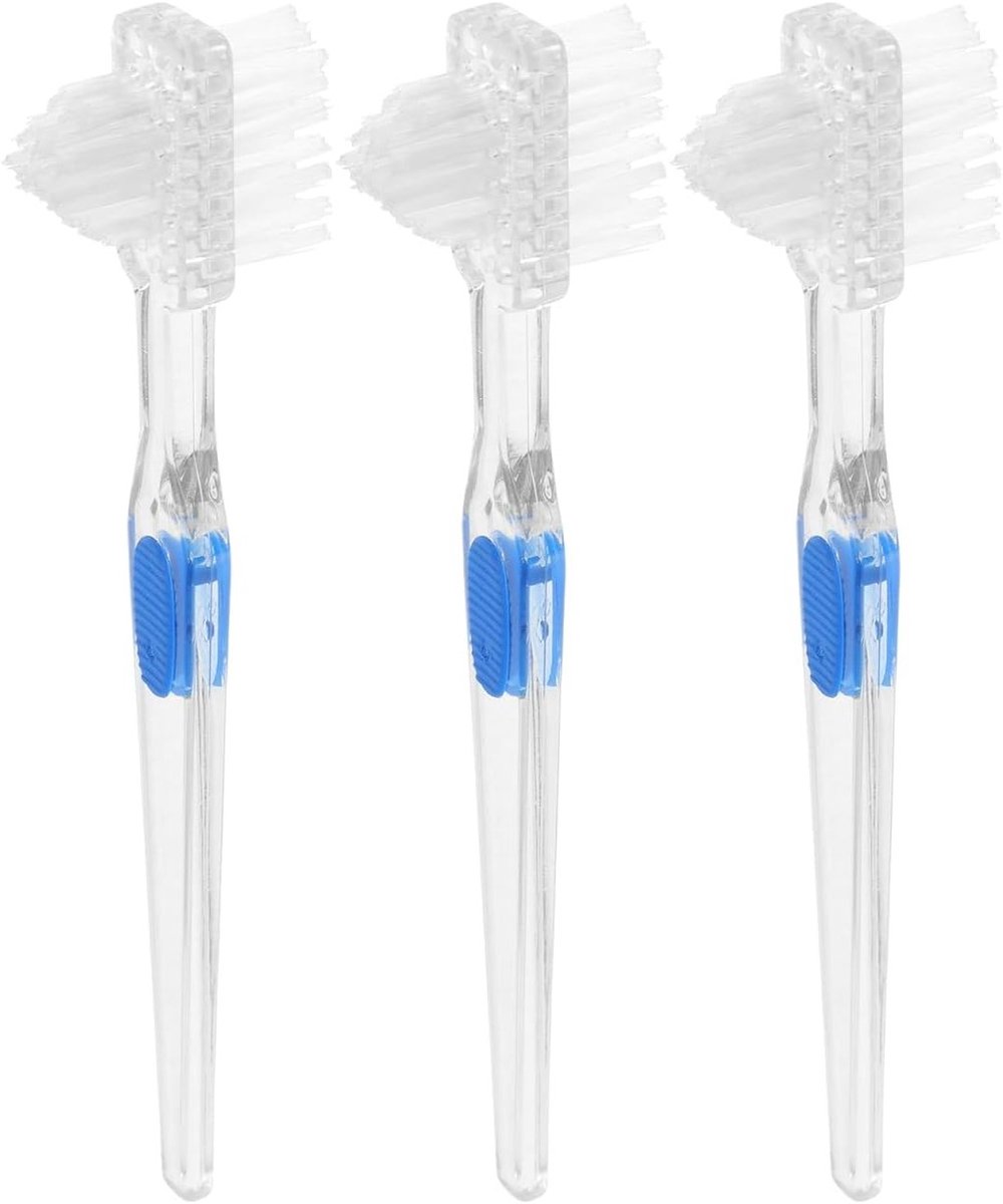 Transparante dubbelzijdige tandenborstel 3-pack voor optimale tandreiniging en verzorging thuis en op reis, ideaal voor frisse adem en mondhygiëne
