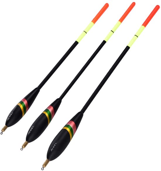 Allecto - Vissersfloat Set - Houten Vissersaccessoires - 3 Stuks - 1.5g 5g 6g - Vissen - Vissersmateriaal - Geschikt voor elke visser - Multi-gewicht van Allecto — afbeelding 3