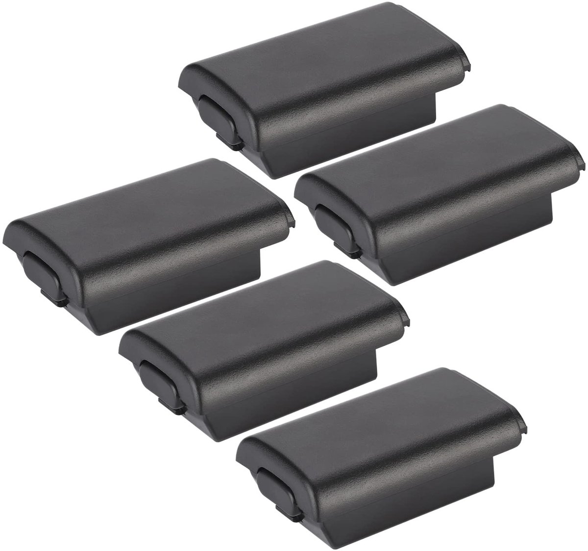 Allecto - Batterijdeksel Set - 5 Stuks - Universele Vervangende Case Cover - Zwart - Duurzaam - Perfect voor Xbox 360 - Bescherming en stijl