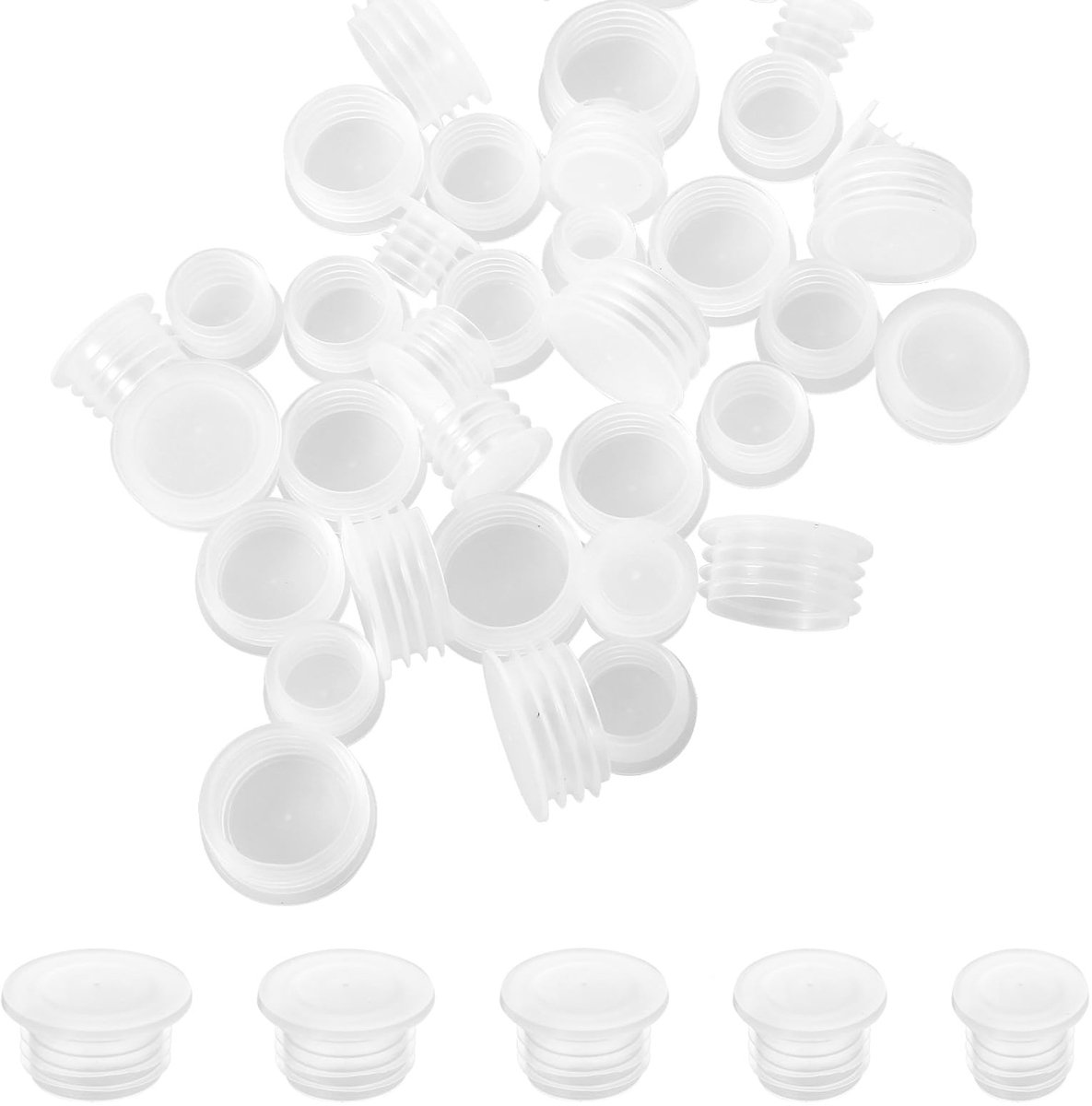 Set van 50 Transparante Zout en Peper Shakers - Plastic, Sleutelhanger Design