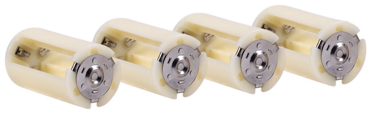 aladdien - Batterijadapter - Universeel - 4 stuks - Geschikt voor AA op D batterijen - Accu adapter - Ideaal voor thuisgebruik - Compact formaat