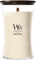 WoodWick Hourglass Large Geurkaars - Vanilla & Sea Salt - 130 branduren