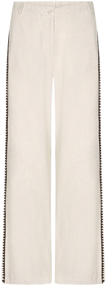 Ydence Broek Pants Kaya Tall Hss22695 Ecru Dames Maat - L