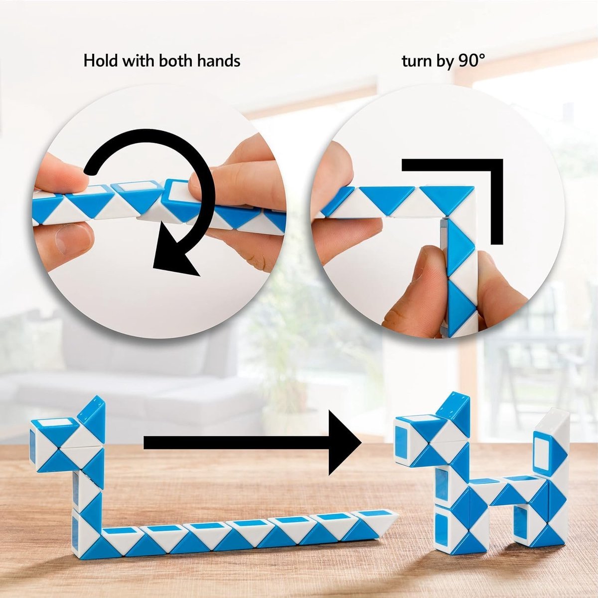 Partizzle 24x Fidget Toys Slangen Pakket - Puzzel Slang Uitdeelcadeautjes - Grabbelton Traktatie Cadeautjes - Sensorisch / Educatief Klein Speelgoed - Voor Kinderen & Peuters - Regenboog — afbeelding 8
