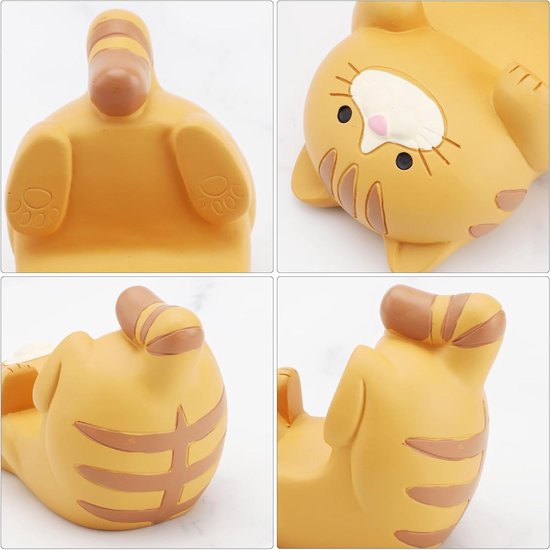 2 Stuks Schattige Kat Telefoonhouder - Grappige Kat Hoofd Tafelhouder voor Mobiele Telefoons en Accessoires — afbeelding 2