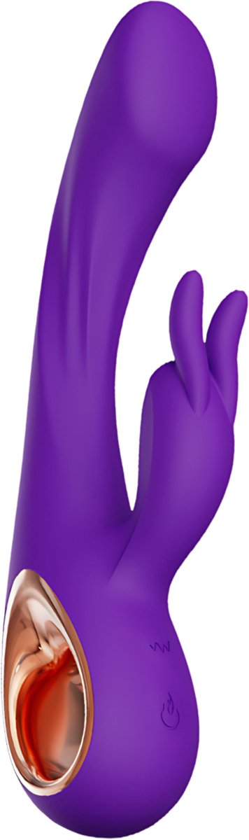 SF Toys - Rabbit Vibrator - Paars - G-spot & Clitoris Stimulatie - 10+10 Vibratiestanden - USB Oplaadbaar - Waterdicht