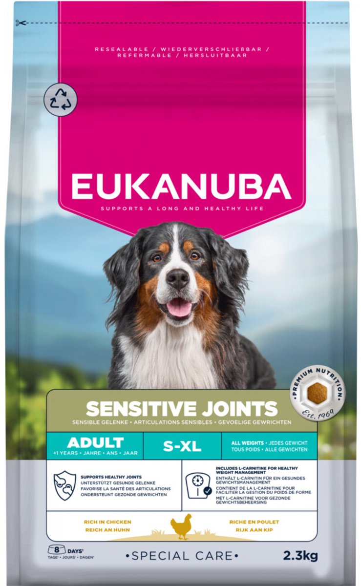 Eukanuba Hondenvoer Droog Special Care Adult Sensitive Joints - 3 x 2,3 kg - Voordeelverpakking