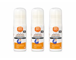 Zen’sect Anti-Insect Roll-on 30% DEET – Sterke bescherming tegen muggen en tijgermuggen – tot 6 uur – 3 stuks