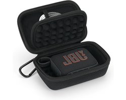 Draagbare Bluetooth speaker beschermhoes voor JBL GO 4/GO3/GO2 - Harde opbergtas met schouderband en reisfunctie (Zwart)