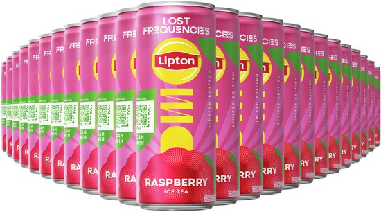 Lipton Ice Tea blik - Raspberry - met de smaak van framboos - 24 x 250 ml - Voordeelverpakking