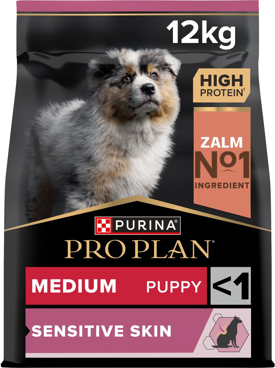 Bol.com PURINA® PRO PLAN® Sensitive Skin Medium Puppy - Hondenvoer - Zalm - 12 kg aanbieding