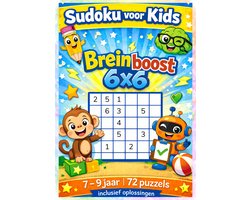 Ella - Sudoku voor kinderen 7-9 jaar – 72 puzzels – 6x6 puzzelboek – inclusief oplossingen – logisch denken en concentratie