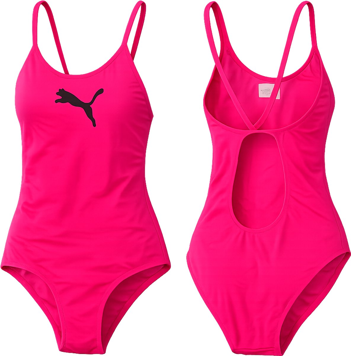Puma crossback swimsuit badpak women Roze