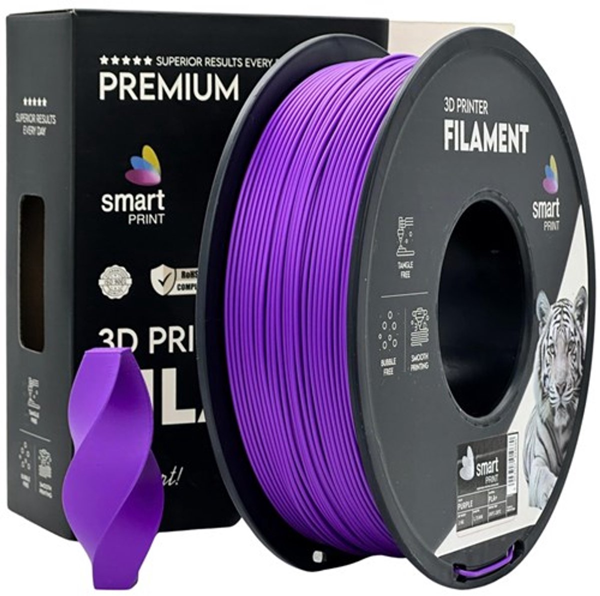Smart Print - PLA+ - 1,75mm filament – paars - 1kg netto