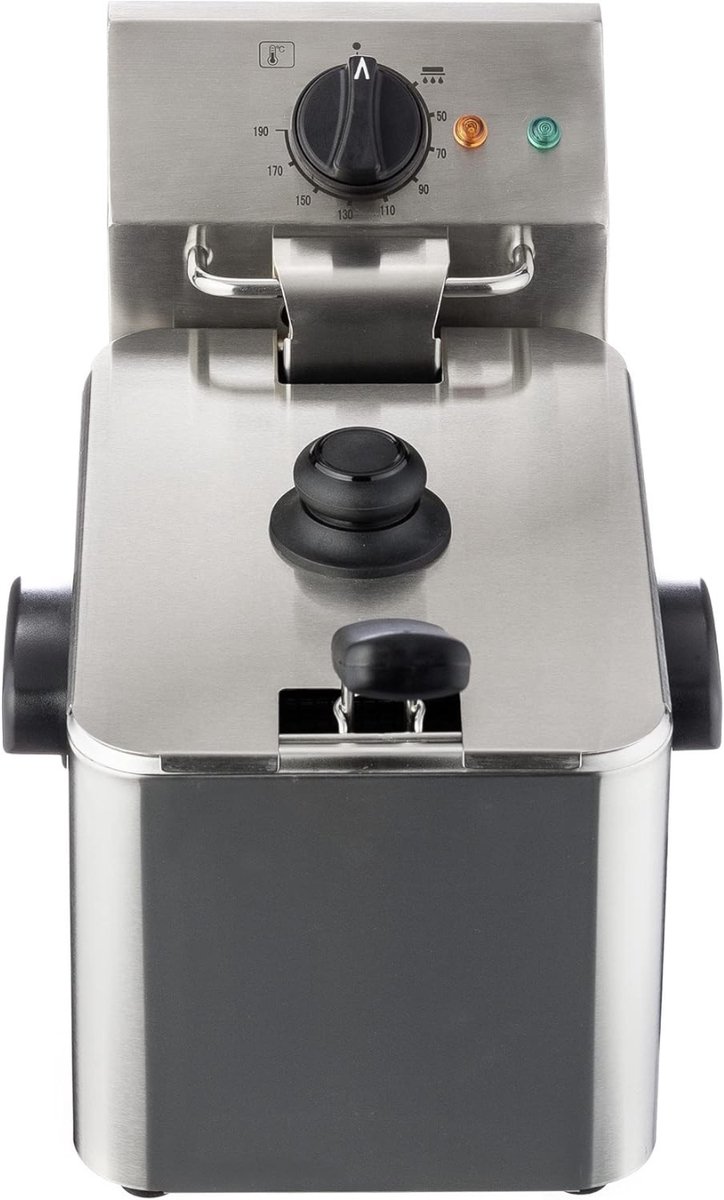 YOR® Frituurpan 4 liter - Frituurpan - Zilver - 39cmx 27cm x 32cm