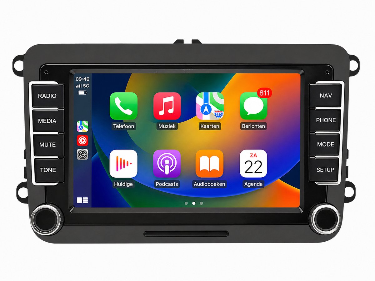 Apple Carplay/Android Autoradio - geschikt voor Volkswagen/Seat/Skoda