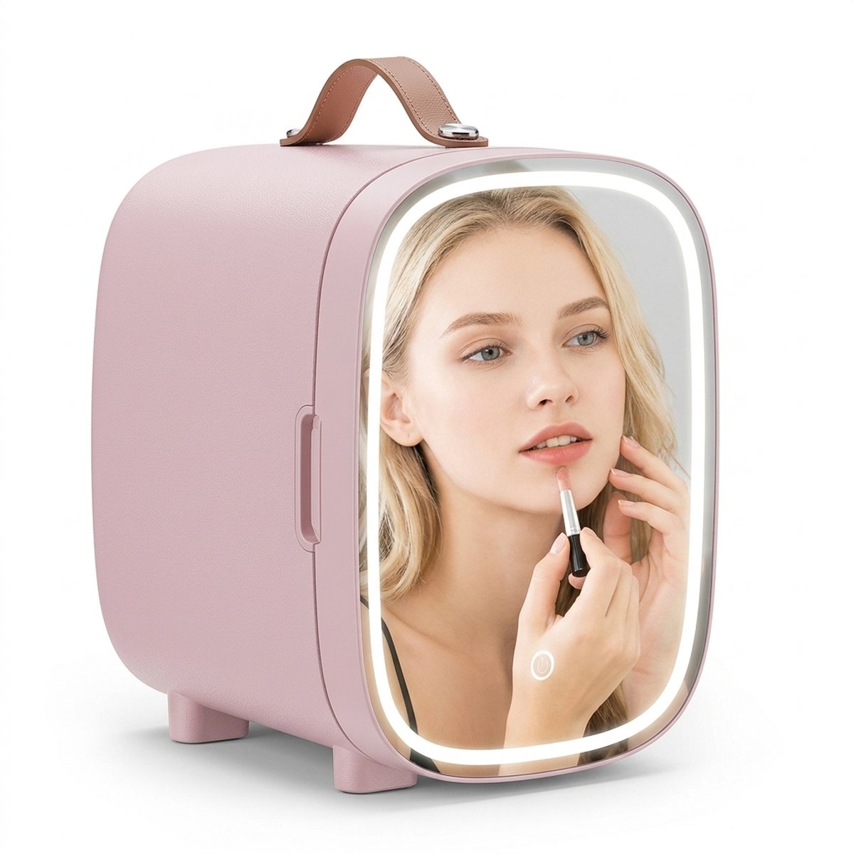 KAD® Mini Koelkasten - Luxe Mini Fridge / Drankenkoelkast - Fluisterstil - Energiezuinig - Ideaal voor Slaapkamer, Hotel of Gaming Setup - Roze - 16cm x 14cm x 21cm