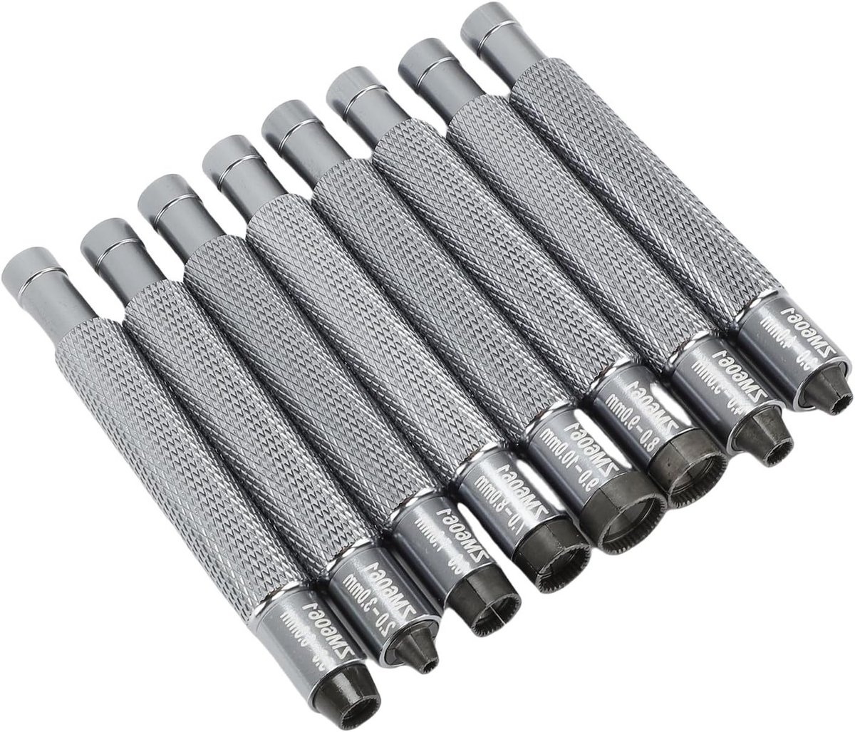 Kroonwinder Set voor Horloges, 2-10 mm, 8 Maten, Ergonomische Ontwerp, Voor Mechanische en Automatische Horloges, Horloge Reparatie Tools