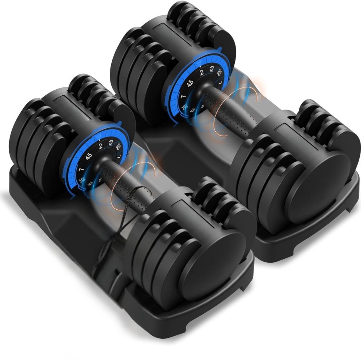 DDStar® Verstelbare dumbbells - Compacte dumbbells - Gewichten verstelbaar - 2kg - 12 kg