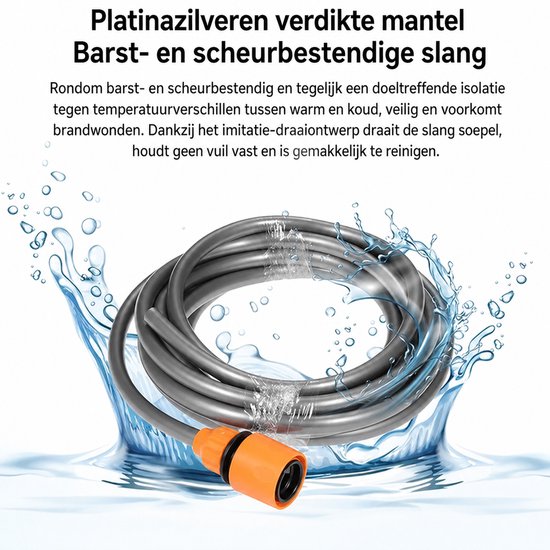 Traumheim® Accu hogedrukreiniger - 21V 400W draadloze draagbare hogedrukreinigers - autoreiniger met 2*1500mAh accu's - 5 m slang, voor auto's, tuinen en opslag — afbeelding 4